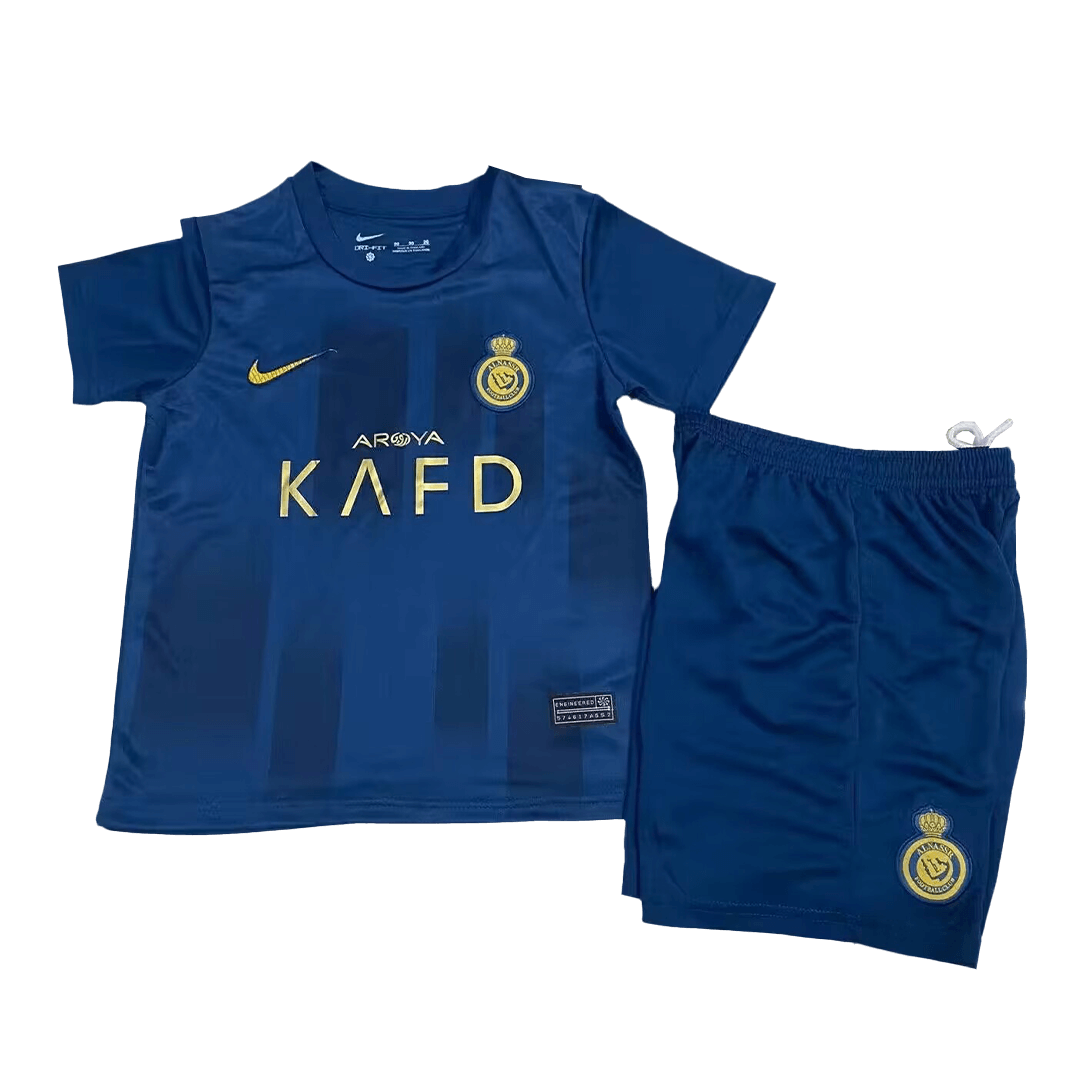 Kids Al Nassr Away Kit(Jersey+Shorts) 2023/24