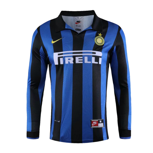 Inter Milan Retro Soccer Jersey Home Long Sleeve Replica 1998/99