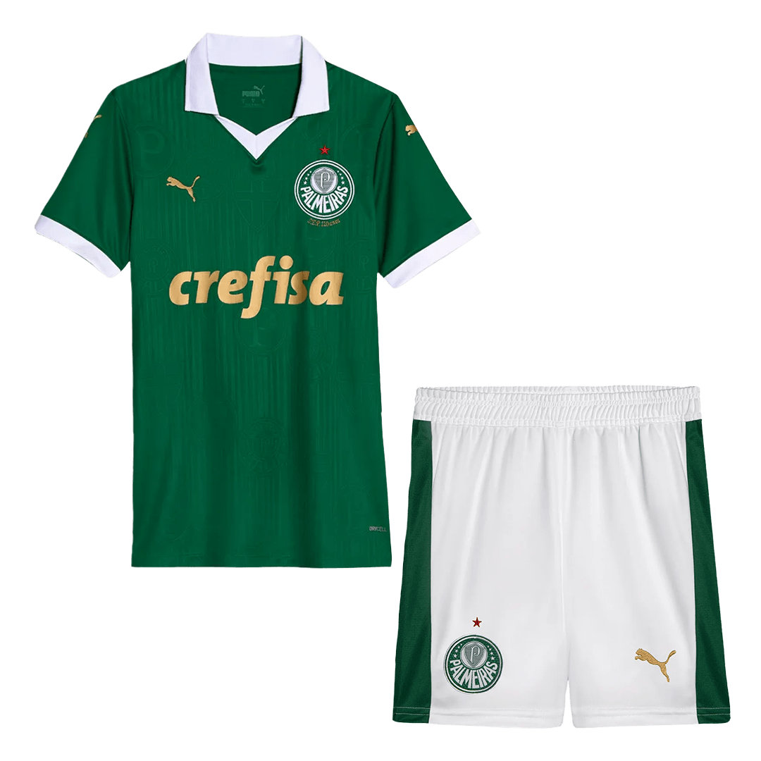 Kids SE Palmeiras Home Kit(Jersey+Shorts) 2024/25