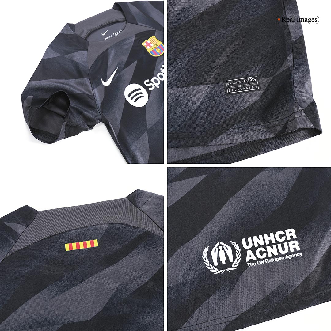 Kids Barcelona Goalkeeper Jersey Kit 2023/24