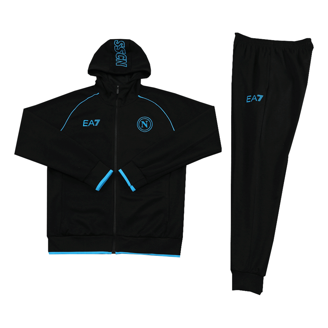 Napoli Hoodie Training Kit (Jacket+Pants) Black 2023/24