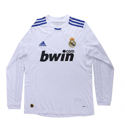 Real Madrid Retro Long Sleeve Jersey Home 2010/11