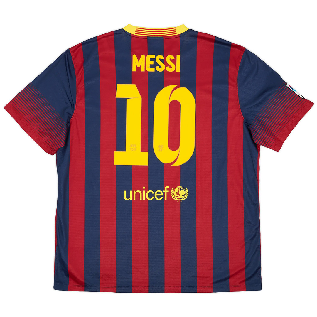 Messi #10 Barcelona Retro Home Jersey 2013/14
