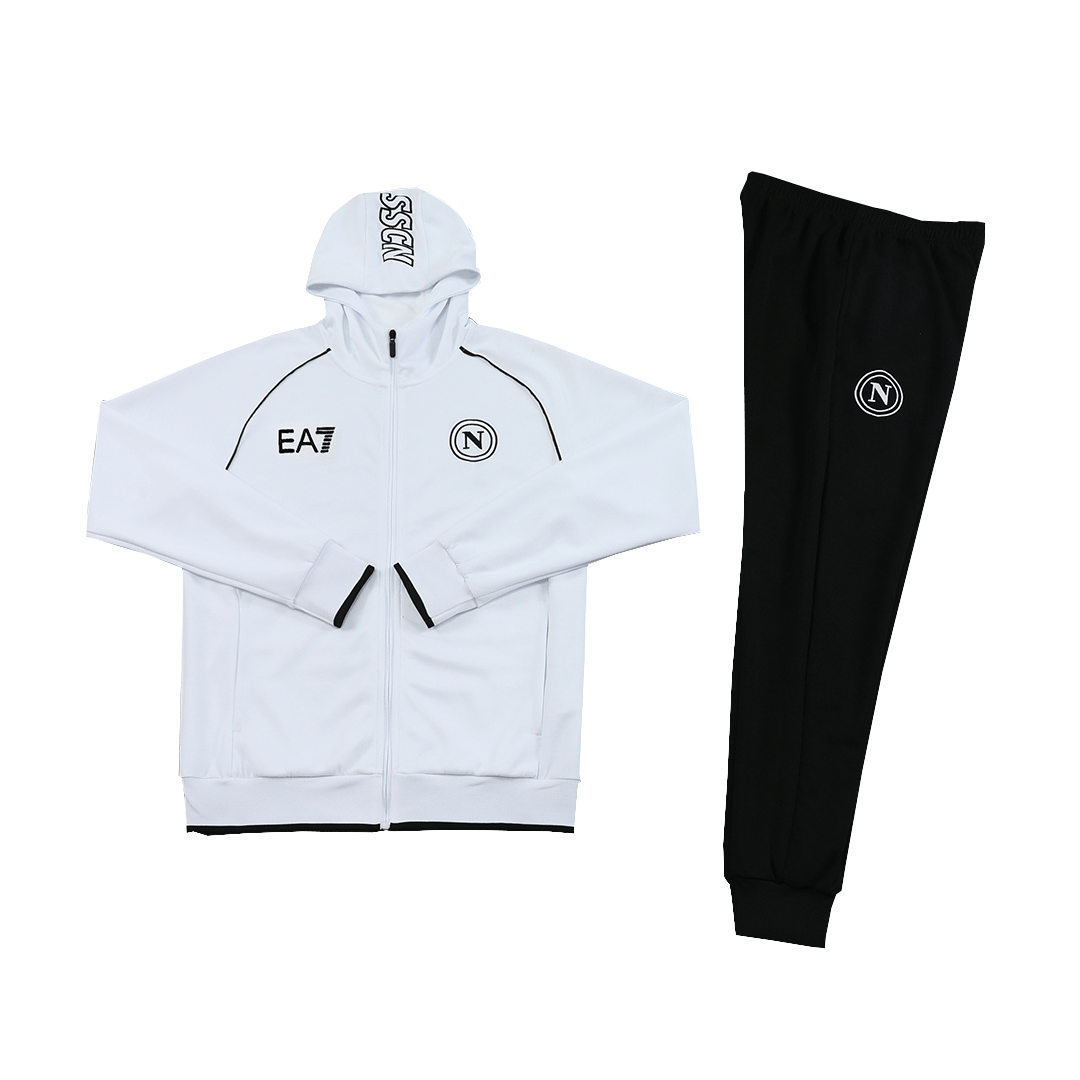 Napoli Hoodie Training Kit (Jacket+Pants) White 2023/24