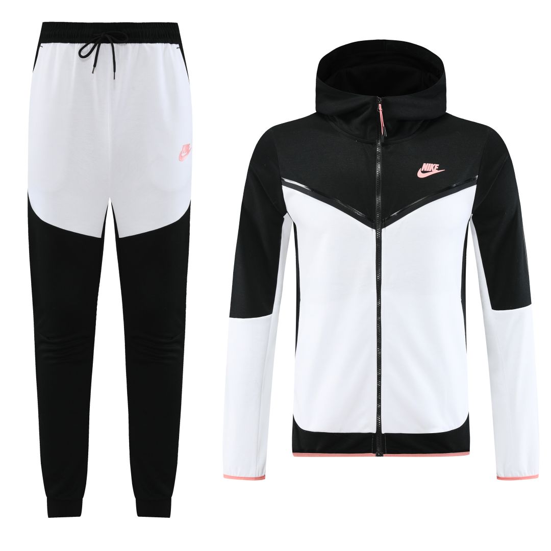 Custom Team Uniform/Custom Training Kit/Customize Hoodie Training Kit (Jacket+Pants) Black&White