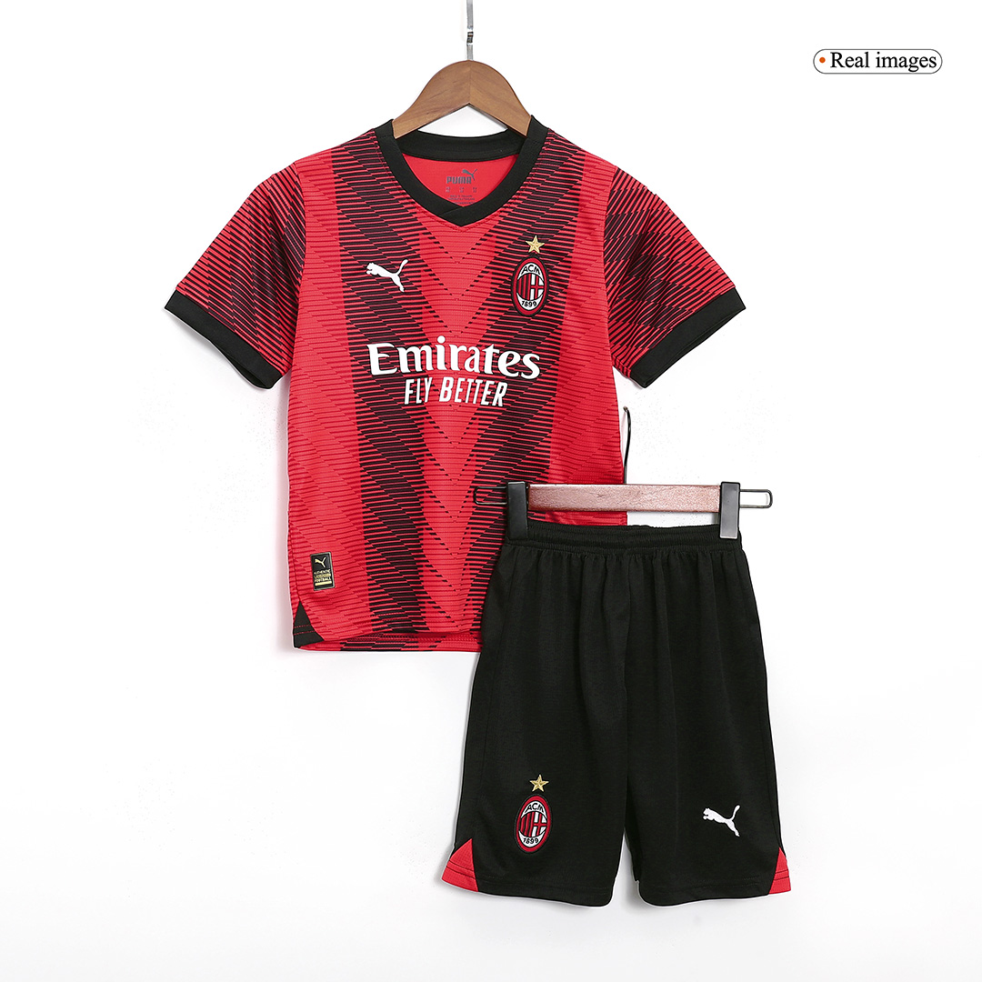 Kids AC Milan Home Jersey Kit 2023/24