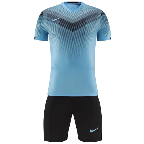 Custom Team Uniform/Nike Custom Uniform/NK-907 Customize Team Blue Soccer Jersey Kit(Shirt+Short)