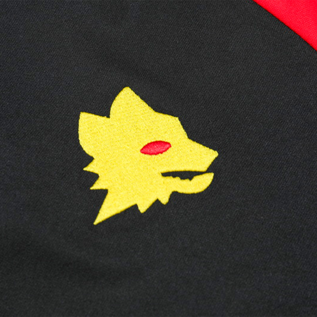 Roma Zipper Sweatshirt Kit(Top+Pants) Black 2023/24