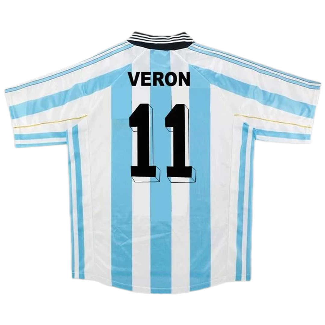 Argentina VERON #11 Retro Jersey Home World Cup 1998