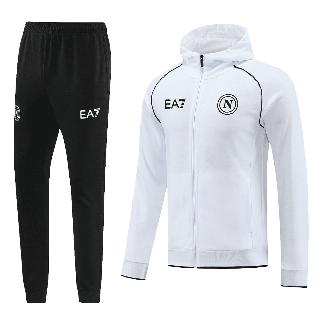 Napoli Hoodie Training Kit (Jacket+Pants) White 2023/24