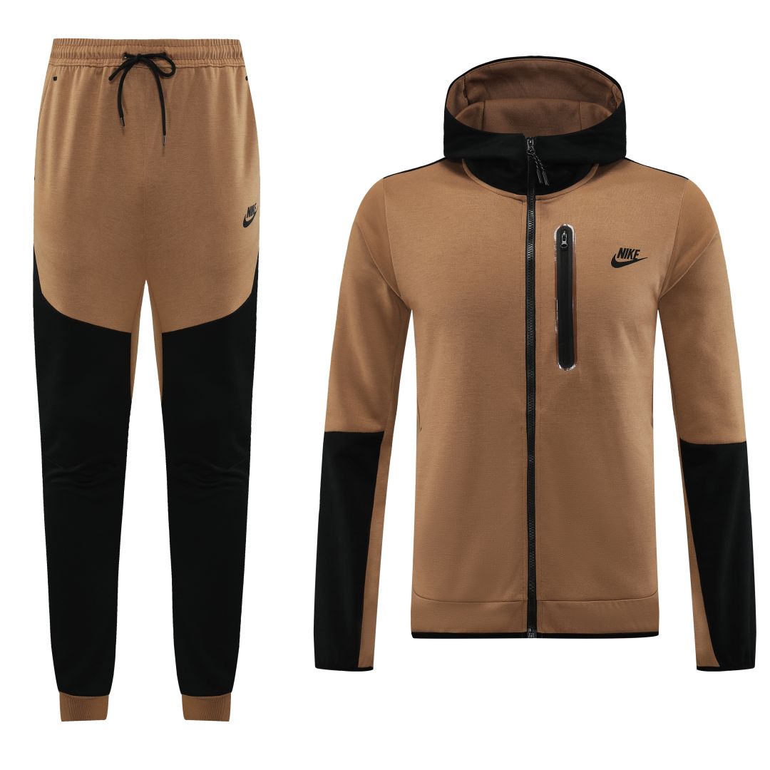 Custom Team Uniform/Custom Training Kit/Customize Hoodie Training Kit (Jacket+Pants) Brown