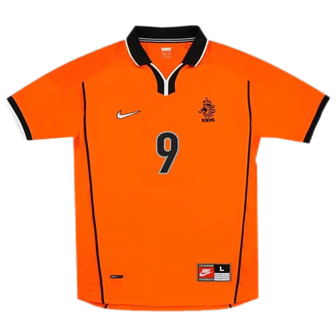 Netherlands KLUIVERT #9 Retro Jersey Home Replica World Cup 1998