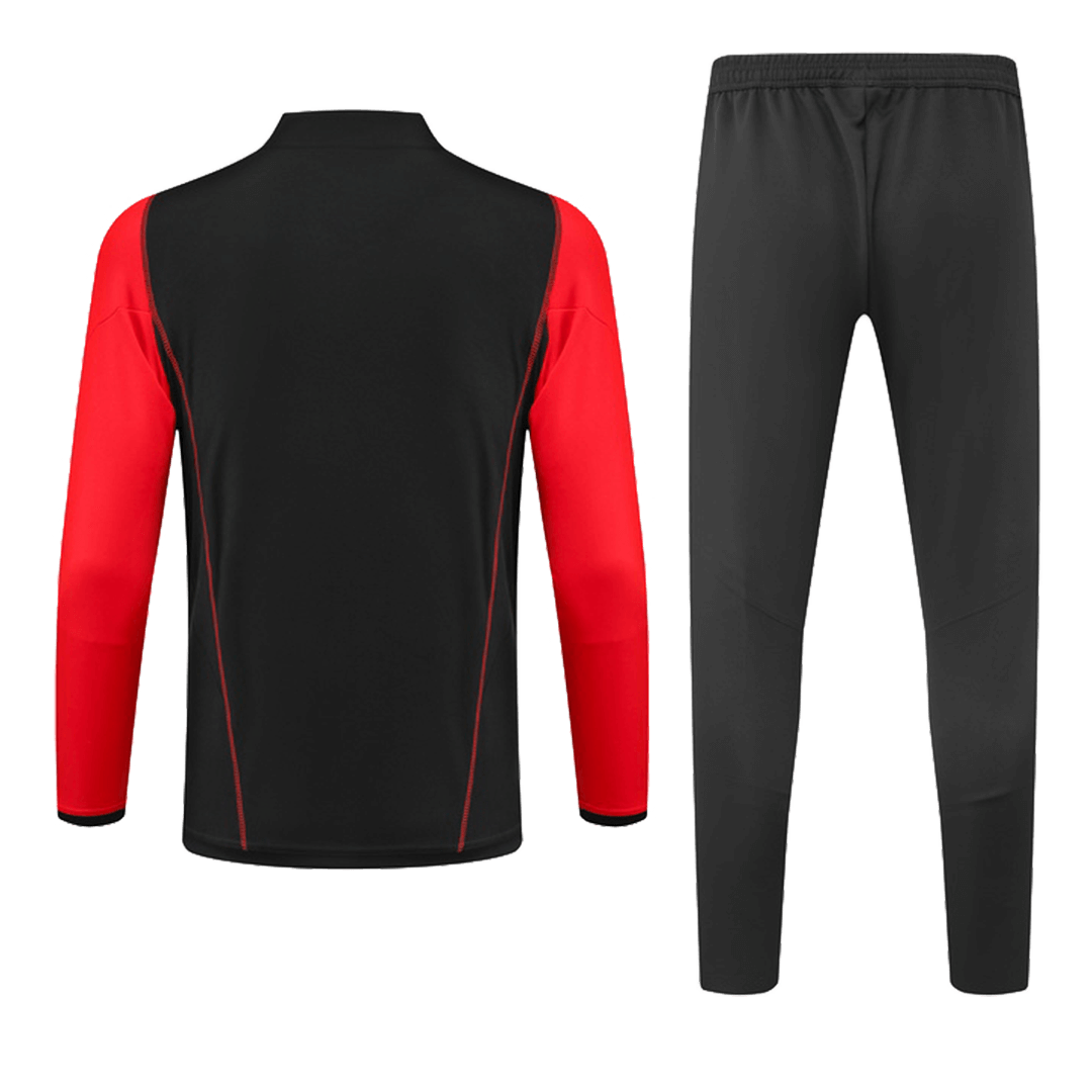 Roma Zipper Sweatshirt Kit(Top+Pants) Black 2023/24
