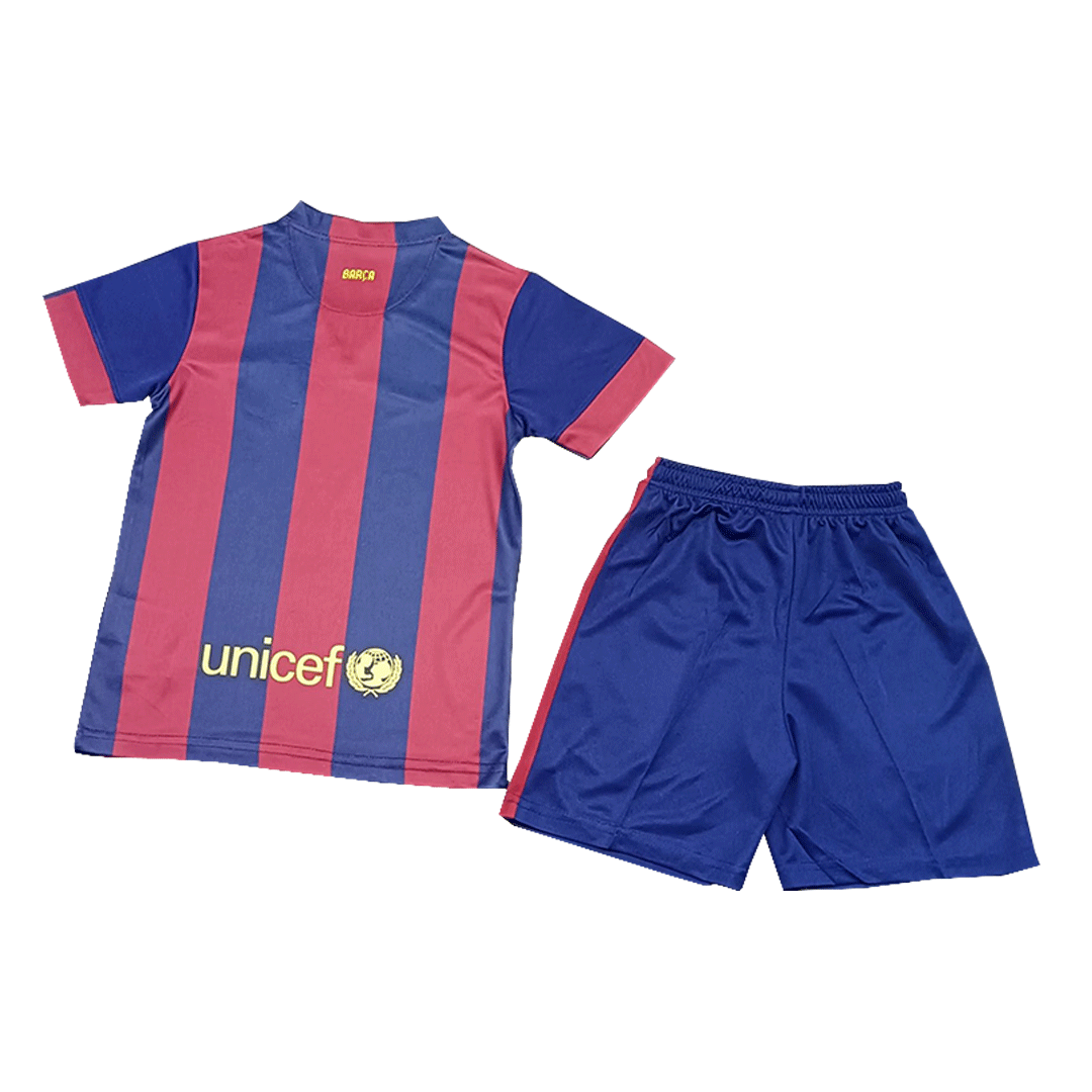 Kids Barcelona Home Jersey Kit(Jersey+Shorts) 2014/15