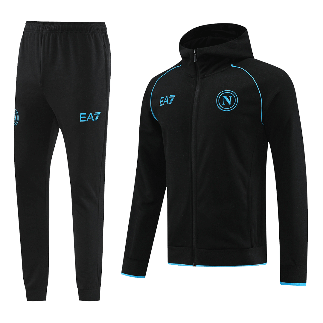 Napoli Hoodie Training Kit (Jacket+Pants) Black 2023/24