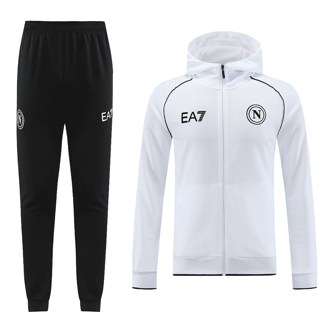Napoli Hoodie Training Kit (Jacket+Pants) White 2023/24