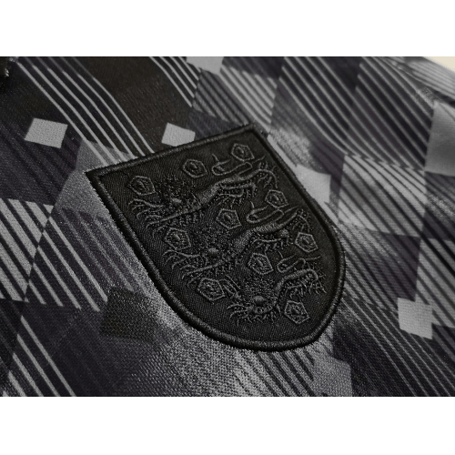 England Retro-Style Soccer Jersey black 1990