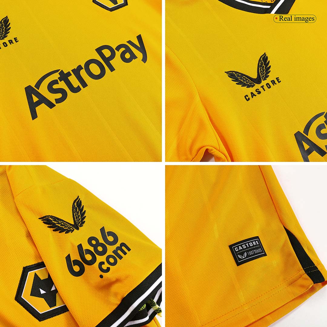 Kids Wolves Home Kit Jersey+Shorts 2023/24