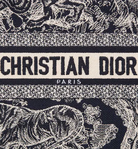 SMALL DIOR BOOK TOTE Blue Toile de  (26.5 x 21 x 14 cm)