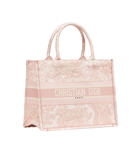 DIOR BOOK TOTE Pink Toile de  (36 x 27.5 x 16.5 cm)