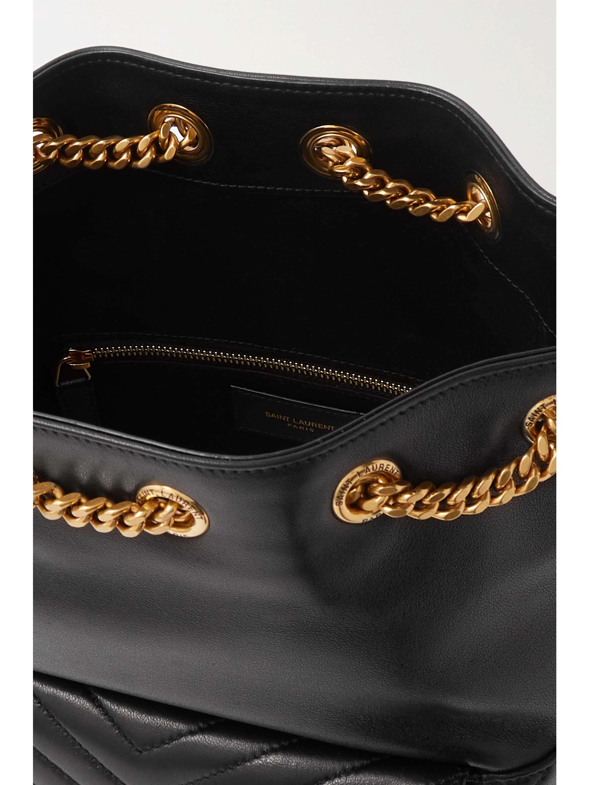 Quilted leather backpack