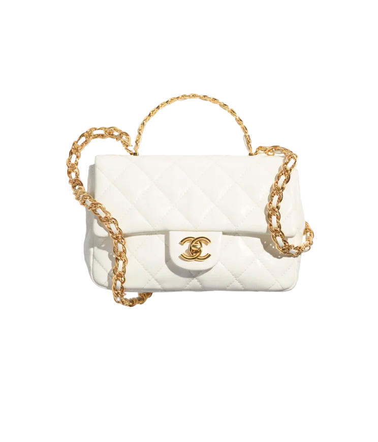 SMALL FLAP BAG WITH TOP HANDLE