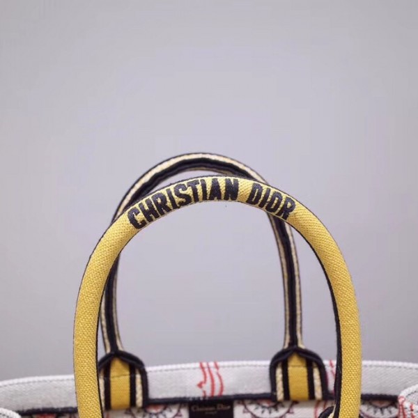 Dior Book Tote Bag In ed Geometric Canvas