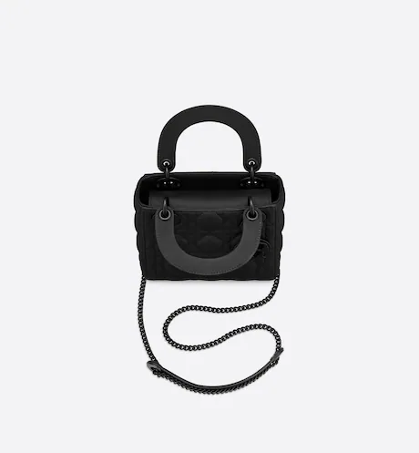 MINI LADY DIOR BAG Black  Calfskin