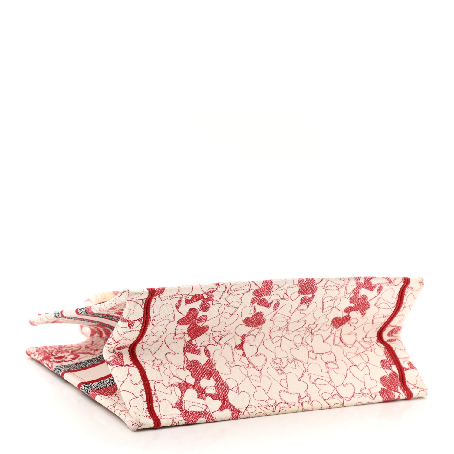 CHRISTIAN DIOR Canvas   Book Tote Red White