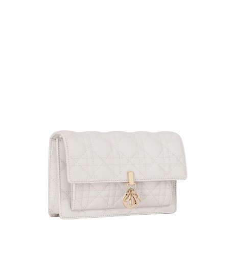 LADY DIOR CHAIN POUCH Latte