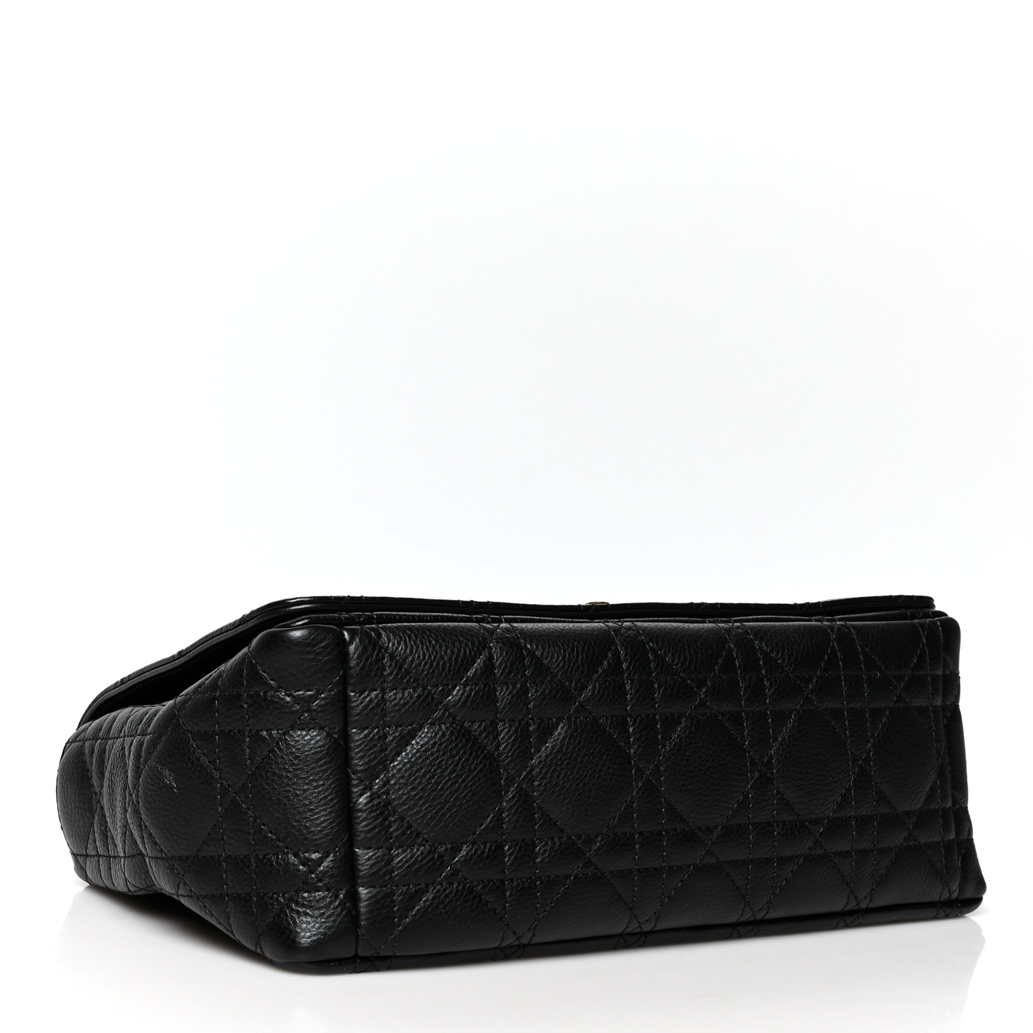 CHRISTIAN DIOR Calfskin Cannage Caro Bag Black