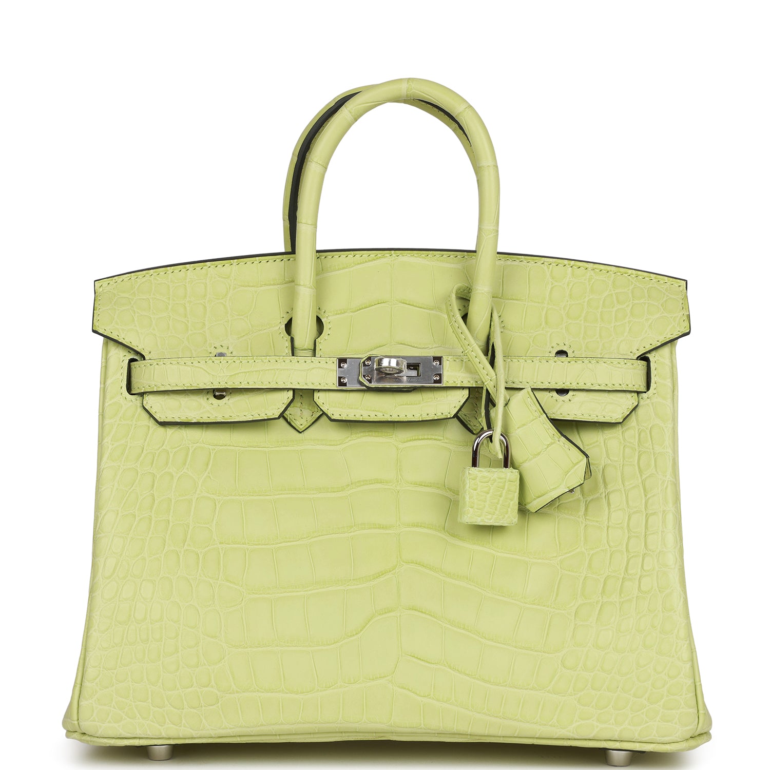 HE&&ME Birkin 25 Jaune Bourgeon Matte Alligator Palladium Hardware