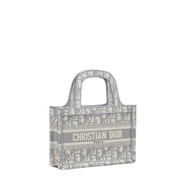 MINI DIOR BOOK TOTE Gray Dior  (22,5 x 15 x 6 cm)
