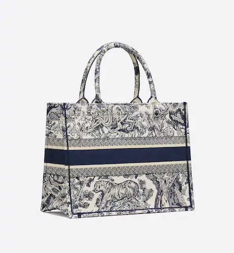 DIOR BOOK TOTE Blue Toile de  (36 x 27.5 x 16.5 cm)