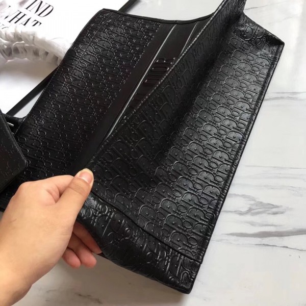 Dior Book Tote Bag In Black  Calfskin