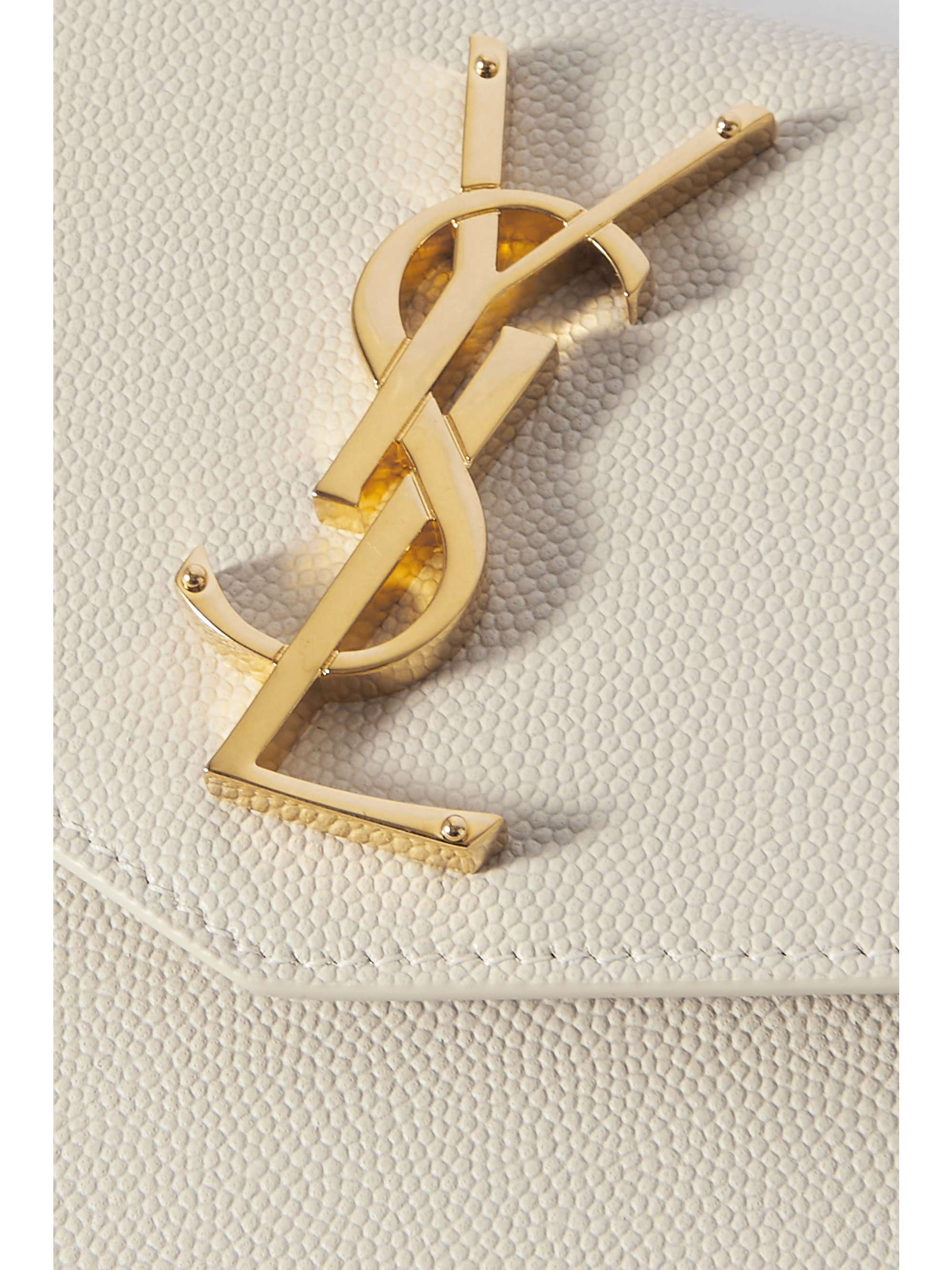 Textured leather pouch