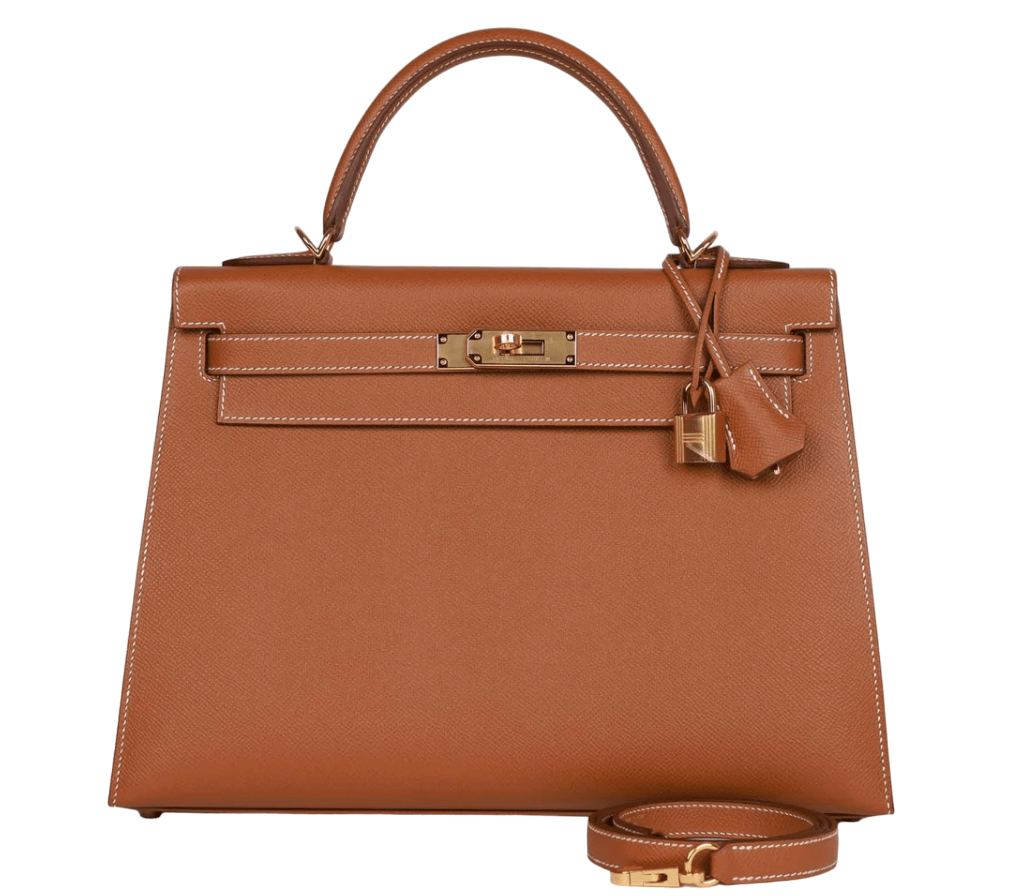 HE&&ME Kelly Sellier 32 Gold Epsom Gold Hardware