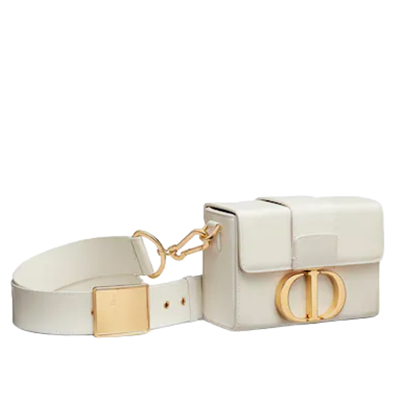 30 MONTAIGNE BOX BAG Latte Box Calfskin