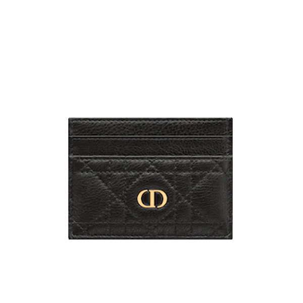 DIOR CARO FIVE-SLOT CARD HOLDER Black