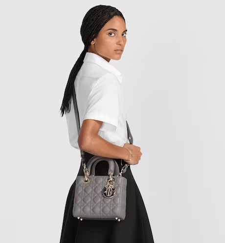 SMALL LADY DIOR MY  BAG Steel Gray