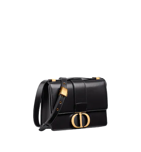 30 MONTAIGNE BAG Black Box Calfskin
