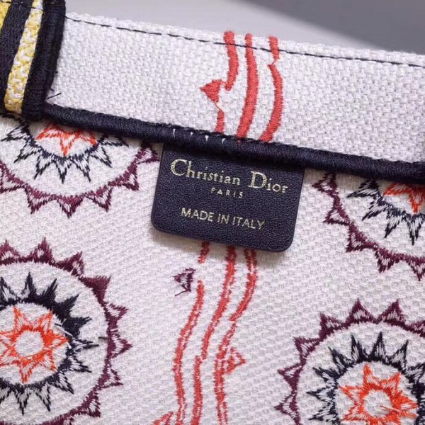 Dior Book Tote Bag In ed Geometric Canvas