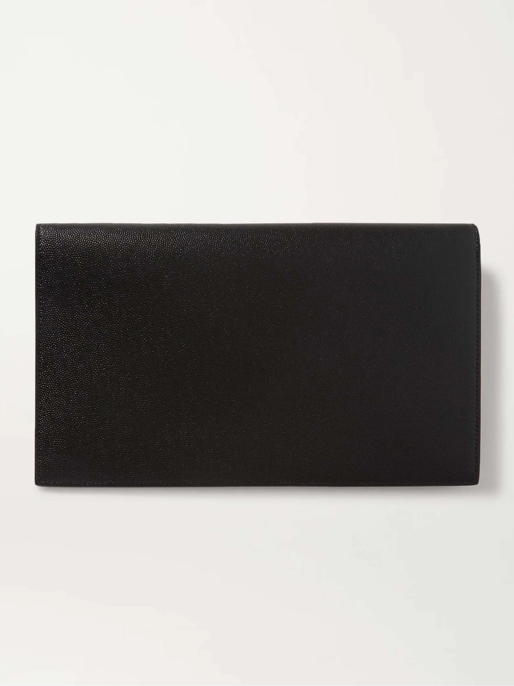 Uptown textured-leather pouch