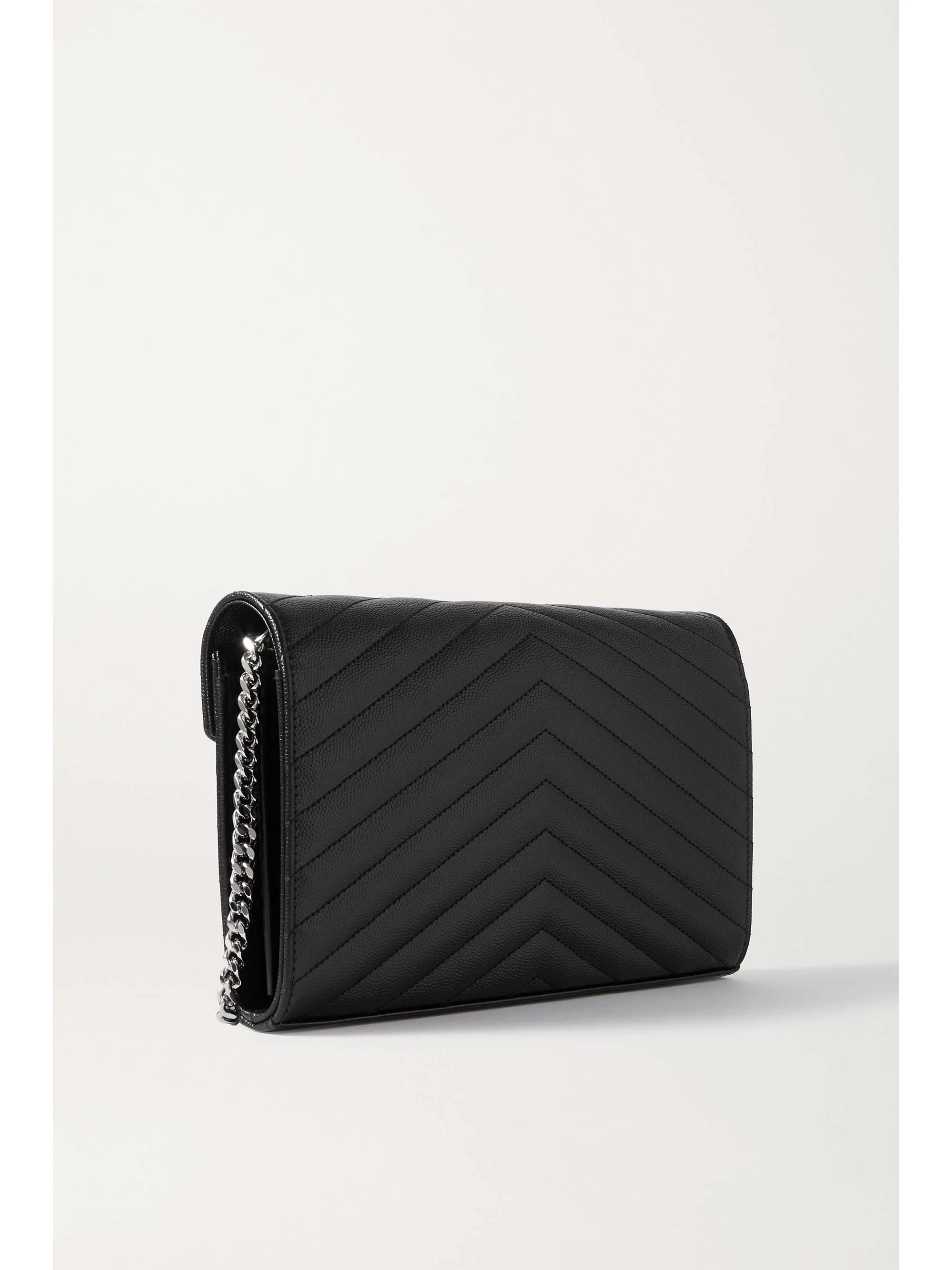 Monogramme mini quilted textured-leather shoulder bag