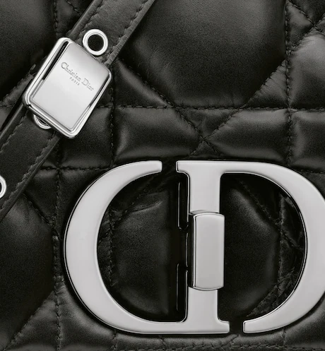 LARGE DIOR CARO BAG Black  Calfskin
