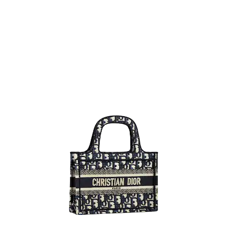 MINI DIOR BOOK TOTE Blue Dior  (22.5 x 15 x 6 cm)