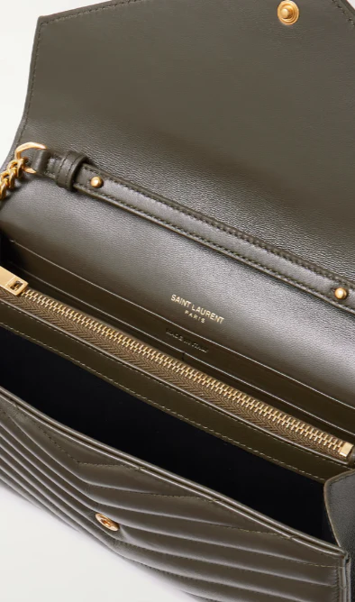 Matelassé leather shoulder bag