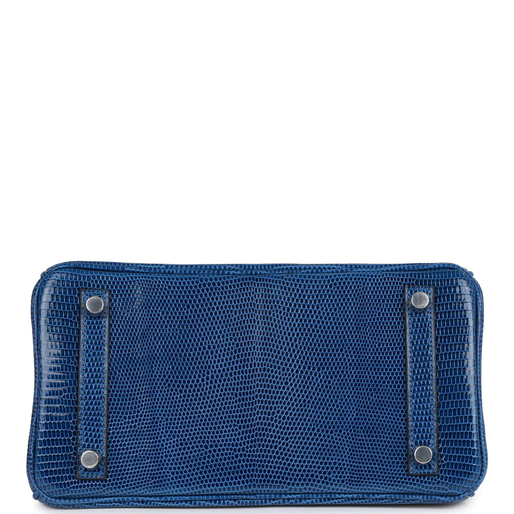 HE&&ME Birkin 25 Bleu Saphir Lizard Palladium Hardware