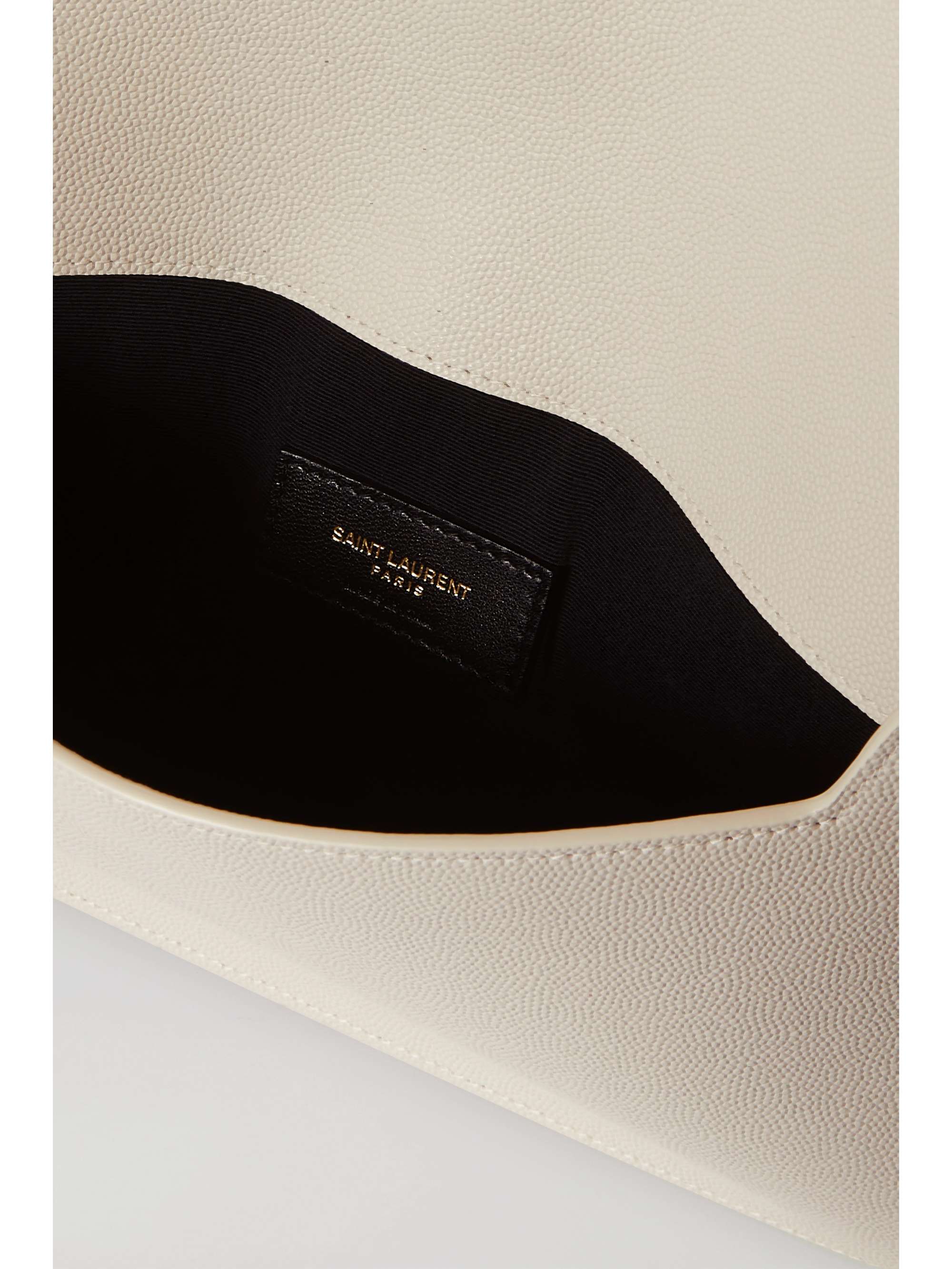 Textured leather pouch