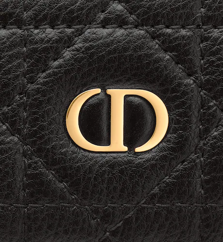 DIOR CARO FIVE-SLOT CARD HOLDER Black